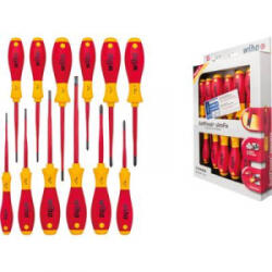 Wiha VDE csavarhúzó készlet 12 részes Wiha SoftFinish slimFix