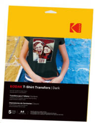 Kodak pólóra vasalható hőtranszfer fotópapír, sötét színű pólókhoz, A4, 5db (KO-3510553)