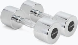 TREXO króm súlyzók 2x8 kg ezüst