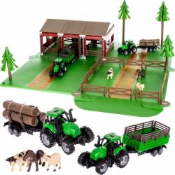  ISO 11465 Farm építőkészlet + fém traktor és állatok, 102 db (18375)