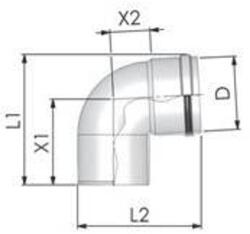 Tricox PPs könyök 80mm, 87° (PKÖ201) - brs