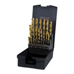 Terrax csigafúró készlet 25 részes 1-13x0.5 mm HSS-TiN (A250215TRO)