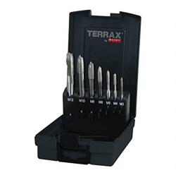 Terrax menetfúró készlet gépi M3-12 HSSE Co5 egyenes hornyú (A245057ETX)