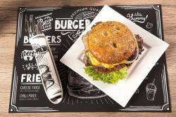  Téralátétek Mank HORECA, Burger menü, 40 x 30 cm, Ideális húsvétra, esküvőre, bulikra, keresztelőkre, 500-as készlet (90127)