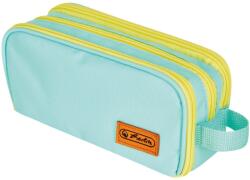 Herlitz Penar școlar Herlitz - Neon Mint/galben, 3 fermoare (50043736) Penar