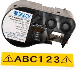 Brady M4C-500-584-YL / 170810, 12.70 mm x 6.10 m, Plastic, text negru / fundal galben