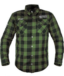 Motoros ing W-TEC Black Heart Rattlesneak zöld-fekete kockás L (28054-L-3)