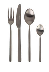 KARE Design Gloria Matt Black Titán Evőeszközkészlet 16 db
