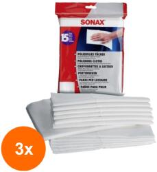 SONAX Set 3 x 15 Lavete pentru Polish, Sonax (DEM-3xMDR-422200)
