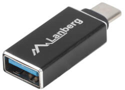 Lanberg Usb-c(m) 3.1-usb-a(f) Adapter Fekete Otg