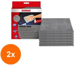 SONAX Set 2 x 6 Laveta din Microfibra pentru Indepartarea Straturilor de Vopsea, 40 x 40 cm, Sonax (DEM-2xMDR-451100)