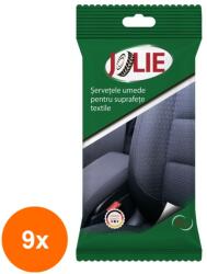 Jolie Set 9 x 25 Servetele Umede Auto pentru Suprafete Textile, Jolie (DEM-9xMDR-020148)