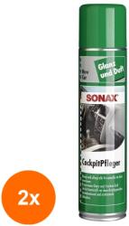 SONAX Set 2 x Spray pentru Intretinerea Suprafetelor Interioare din Plastic, New Car, 400 ml, Sonax (DEM-2xMDR-356300)