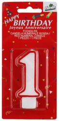 LCA Lumanare Aniversara pentru Tort, Cifra 1, Rosu Premium (LCA-CIF-1)