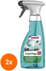SONAX Set 2 x Solutie pentru Intretinere Suprafetelor din Plastic, Ocean-Fresh, 500 ml, Sonax (DEM-2xMDR-364241)