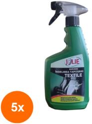 Jolie Set 5 x Solutie pentru Curatarea Tapiteriei Textile, 500 ml, Jolie (DEM-5xMDR-020121)