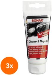 SONAX Set 3 x Solutie pentru Ingrijirea Suprafetelor Cromate si din Aluminiu, Sonax (DEM-3xMDR-308000)