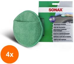 SONAX Set 4 x Burete din Microfibre pentru Suprafete din Plastic, Sonax (DEM-4xMDR-417200)