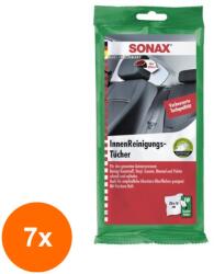 SONAX Set 7 x 10 Servetele Auto Umede pentru Suprafetele Interioare, Sonax (DEM-7xMDR-415900)