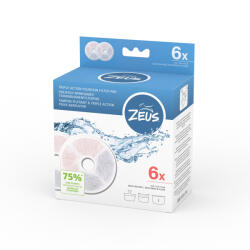  Zeus 6db Triple Action szűrő keret nélkül Zeus Cascade rozsdamentes acél itatókúthoz kutyáknak