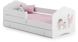 Kobi Fala gyerekágy 160x80 fiókos - Lány egyszarvúval