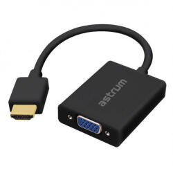 Astrum DA450 HDMI - VGA + Audio Converter adapter fekete (aktív) (5315211)