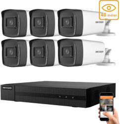 Hikvision 5 megapixeles 6 csőkamerás rendszer 40 méter látótávolsággal