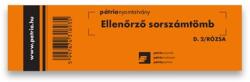 PÁTRIA D. 2 Ellenőrző sorszámtömb 100lapos, 140x40mm rózsaszín, különféle mintával vegyesen