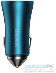 Baseus car charger 2 x Type C PD QC4.0 3A 40W CGJP000003 blue