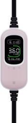 Rheidon Tech elektromos autó állítható otthoni töltő - (1x16A) 3.7kW - 7, 5m Type2 kábellel - Pink Edition