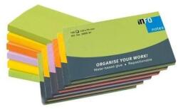 Info Notes Jegyzettömb öntapadó, 75x125mm, 6x100lap, Info Notes, spring, zöld, sárga, narancs, lila (5855-76) - tintasziget