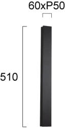 Viokef Lighting Tokyo sötétszürke LED kültéri fali lámpa (VIO-4289300) LED 1 izzós IP65 (4289300)