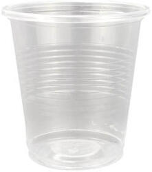  Műanyag pohár, 100 ml, átlátszó, 100 darab/csomag