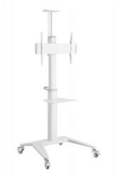 TECHLY ICA-TR48W gurulós padlóállvány 37-70" LCD/LED kijelzőhöz, fehér (8059018362176)
