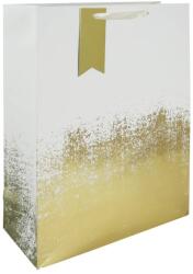 Eurowrap ajándéktasak (33x45, 5x15 cm)fehér-arany átmenetes (5) (35377-1WC)