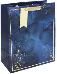 Eurowrap ajándéktasak (26, 5x33x14 cm) sötétkék, márványmintás (5) (34969-2C)