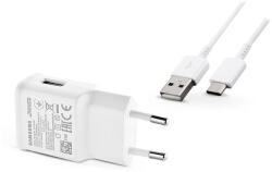 Samsung gyári USB hálózati töltő adapter + USB Type-C adatkábel - 5V/2A - EP-TA200EWE + EP-DN930 Type-C - fehér (ECO csomaglás) (B07V23QJ82)