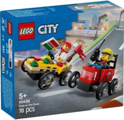 LEGO® CITY PACHET DE CURSE FURGONETA DE PIZZA VS. CAMION DE POMPIERI 60458 SuperHeroes ToysZone