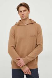 HUGO BOSS gyapjú pulóver könnyű, férfi, bézs - bézs XXL - answear - 124 990 Ft
