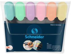 Schneider Szövegkiemelő készlet, 1-5 mm, SCHNEIDER "Job Pastel", 6 különböző pasztell szín - 6db (TSCJOBPV6) - fiorex