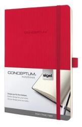 Sigel Jegyzetfüzet, exkluzív, A5, vonalas, 97 lap, puhafedeles, SIGEL "Conceptum", piros (SICO325) - fiorex