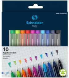 Schneider Golyóstoll készlet, 0, 5 mm, kupakos, SCHNEIDER "Vizz", vegyes színek - 10db (TSCVIZZV10) - fiorex