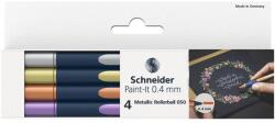 Schneider Metálfényű rollertoll készlet, 0, 4 mm, SCHNEIDER "Paint-It 050" 4 különböző szín (TSC050V4) - fiorex