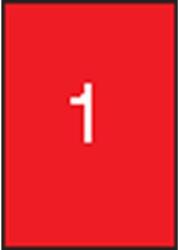 APLI Etikett, 210x297 mm, színes, APLI, piros, 100 etikett/csomag (LCA11840) - fiorex