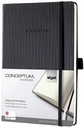 Sigel Jegyzetfüzet, exkluzív, A5, vonalas, 97 lap, keményfedeles, SIGEL "Conceptum", fekete (SICO122)