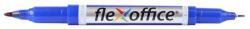 FlexOffice Alkoholos marker, 0, 4/1, 0 mm, kúpos, kétvégű, FLEXOFFICE "PM01", kék (FOPM01K) - fiorex