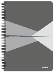Leitz Spirálfüzet, A5, kockás, 90 lap, laminált karton borító, LEITZ "Office", szürke (E44580085) - fiorex