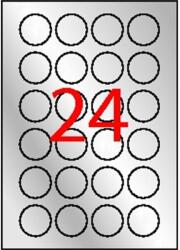 APLI Etikett, 40 mm kör, poliészter, időjárásálló, APLI, ezüst, 480 etikett/csomag (LCA12975) - fiorex