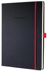 Sigel Jegyzetfüzet, exkluzív, A4, kockás, 97 lap, keményfedeles, SIGEL "Conceptum Red Edition", fekete-piros (SICO660) - fiorex