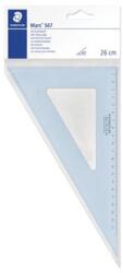STAEDTLER Háromszög vonalzó, műanyag, 60°, 25 cm, STAEDTLER "Mars 567", átlátszó kék (TS5672660) - fiorex